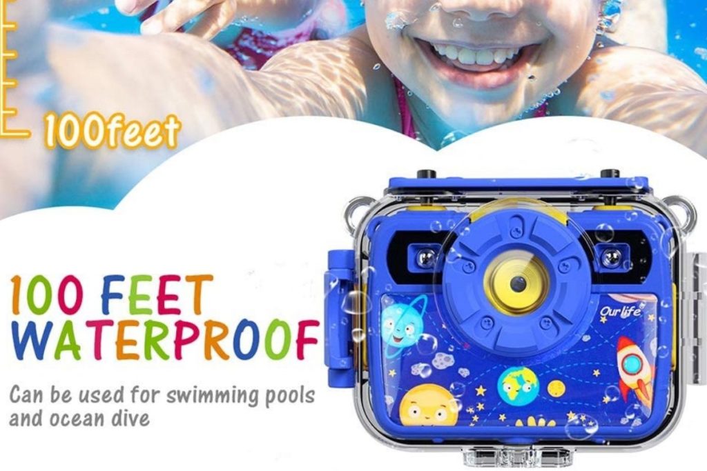 Blue action camera for kids